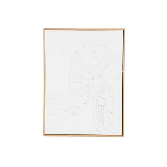 24" x 32" White Canvas Framed Wall Art